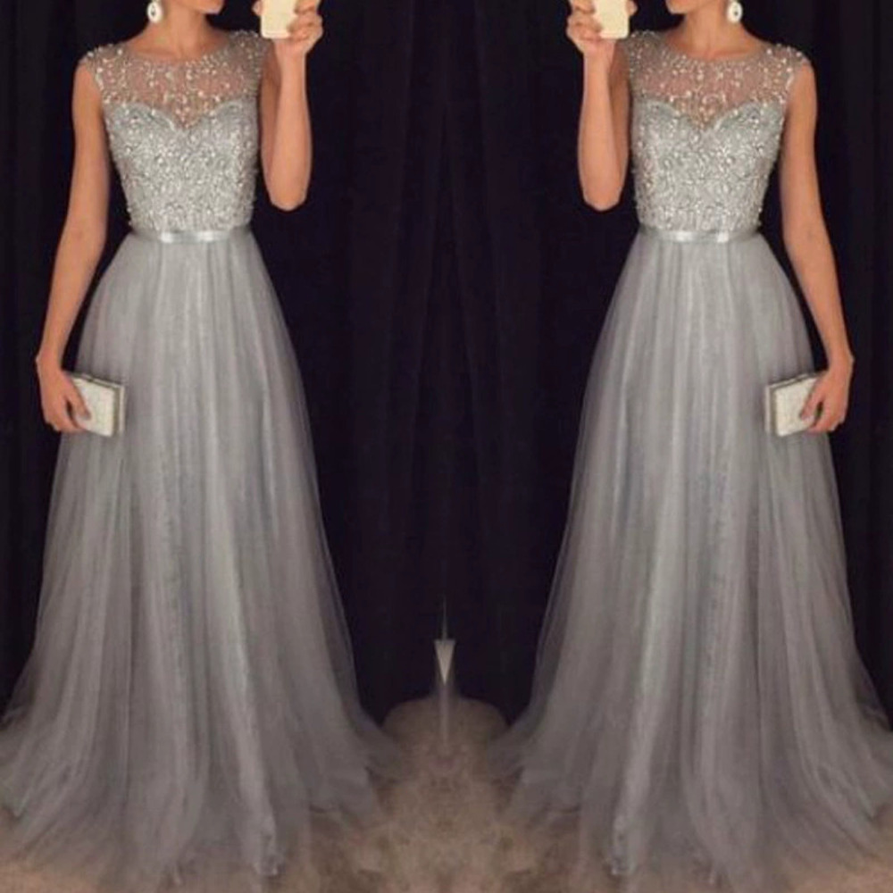 Zara Spring Summer Sleeveless Sequined Tulle Evening Dress
